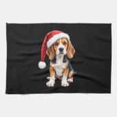 Beagle Christmas Dog Long Sleeve T-Shirt Theedoek (Horizontaal)