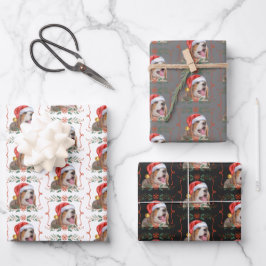 Beagle Christmas Dog Pattern Inpakpapier Vel