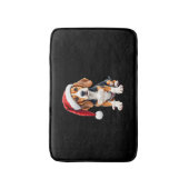Beagle Christmas Dog T-shirt met lange mouwen Badmat (Voorkant Verticaal)