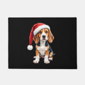 Beagle Christmas Dog T-shirt met lange mouwen Deurmat (Voorkant)