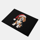 Beagle Christmas Dog T-shirt met lange mouwen Deurmat (Schuin)