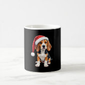 Beagle Christmas Dog T-shirt met lange mouwen Koffiemok (Center)