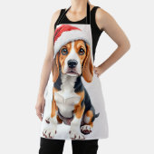 Beagle Christmas Dog T-shirt met lange mouwen Schort (Insitu)