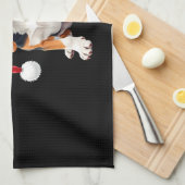 Beagle Christmas Dog T-shirt met lange mouwen Theedoek (Quarter Fold)