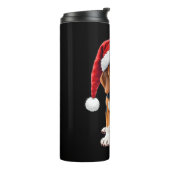 Beagle Christmas Dog T-shirt met lange mouwen Thermosbeker (Gedraaid links)