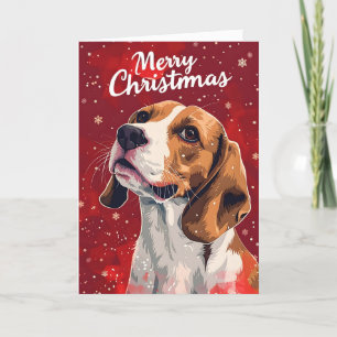 Beagle Christmas Feestdagen Kaart