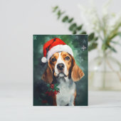 Beagle Christmas Feestdagenkaart (Staand voorkant)