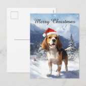 Beagle Christmas Feestdagenkaart (Voorkant / Achterkant)