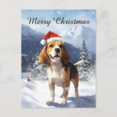 Beagle Christmas Feestdagenkaart (Voorkant)