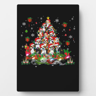 Beagle Christmas Funny T - shirts Beagle Xmas Tree Fotoplaat