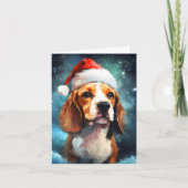 Beagle Christmas Kaart (Voorkant)
