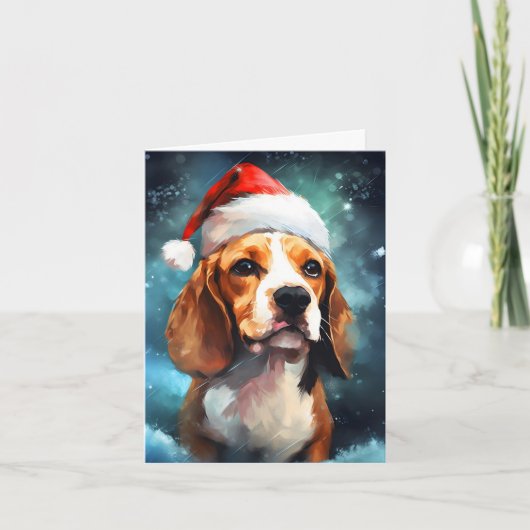 Beagle Christmas Kaart (Voorkant)