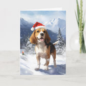 Beagle Christmas Kaart (Voorkant)