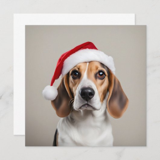 Beagle Christmas Kaart (Voorkant / Achterkant)