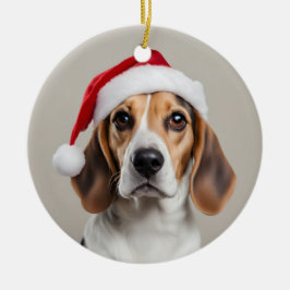 Beagle Christmas Keramisch Ornament