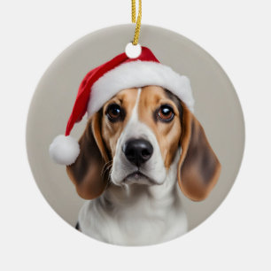 Beagle Christmas Keramisch Ornament