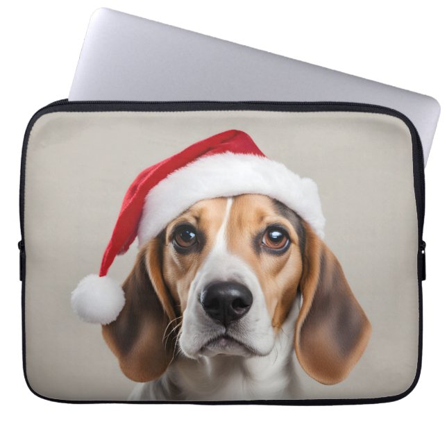 Beagle Christmas Laptop Sleeve (Voorkant)