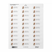 Beagle Christmas Light Return Address Etiket (Full Sheet)