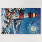 Beagle Christmas Lighthouse Holiday Legpuzzel (Horizontaal)