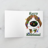 Beagle Christmas Lights Feestdagen Kaart (Binnen)