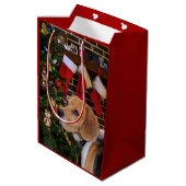 Beagle Christmas Medium Cadeauzakje (Achterkant Gekanteld)