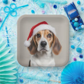 Beagle Christmas Papieren Bordje (Feest)