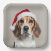 Beagle Christmas Papieren Bordje (Voorkant)