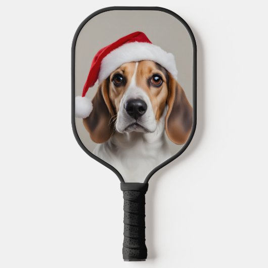 Beagle Christmas Pickleball Paddle (Voorkant)