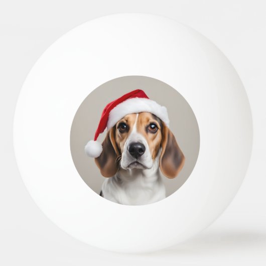 Beagle Christmas Pingpongbal (Voorkant)