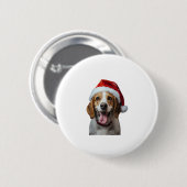 Beagle Christmas Ronde Button 5,7 Cm (Voorkant /achterkant)