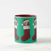 Beagle Christmas Stocking Mok (Midden)
