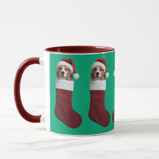 Beagle Christmas Stocking Mok