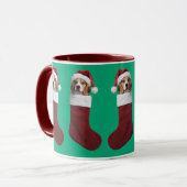 Beagle Christmas Stocking Mok (Voorkant links)