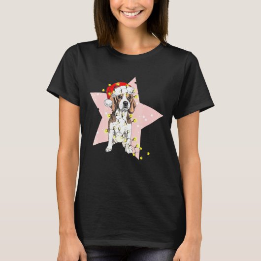 Beagle Christmas T-shirt (Voorkant)