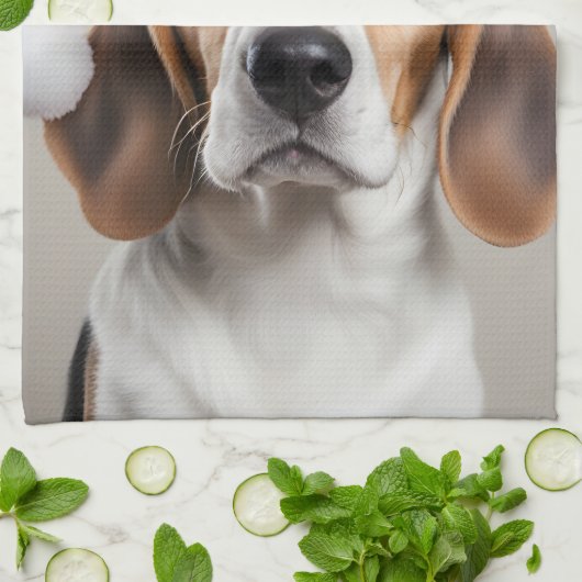 Beagle Christmas Theedoek (Gevouwen)