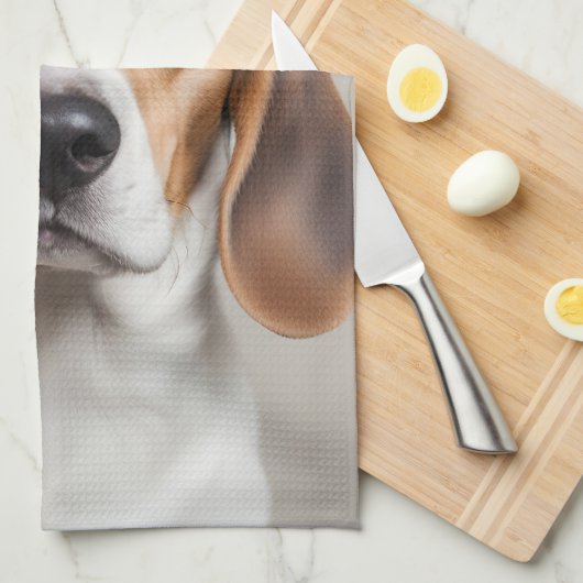 Beagle Christmas Theedoek (Quarter Fold)