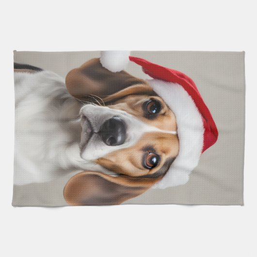 Beagle Christmas Theedoek (Horizontaal)