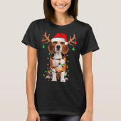 Beagle Christmas Tree Shirt Beagle Santa Hat Lover (Voorkant)