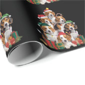 Beagle Christmas Tree With Santa Hat Dog Mom Dogs  Cadeaupapier (Rol Hoek)