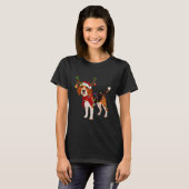 Beagle Christmas Uglyer Reindeer Light T-shirt (Voorkant volledig)