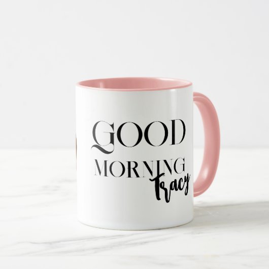 Beagle close-up Mok met uw naam (Voorkant rechts)