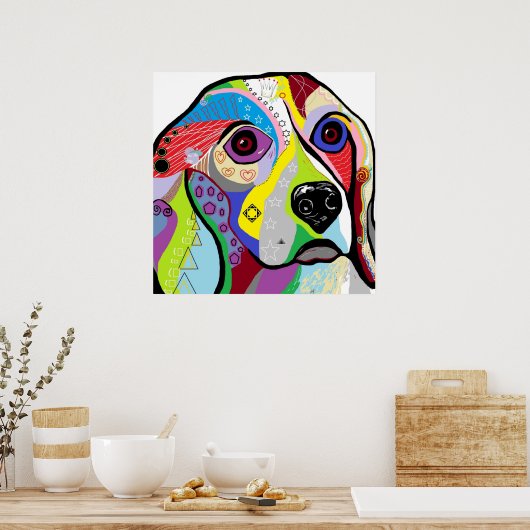 Beagle Close-up Poster (Keuken)