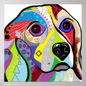 Beagle Close-up Poster (Voorkant)