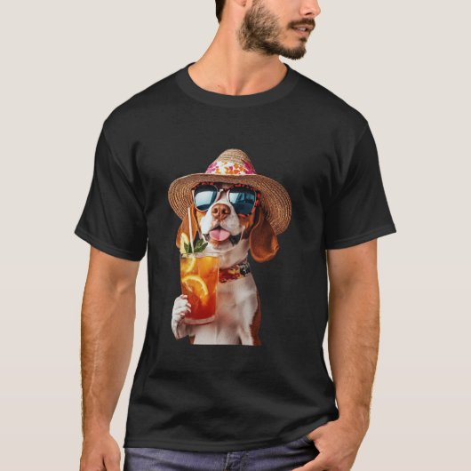 Beagle Cocktail T-shirt (Voorkant)