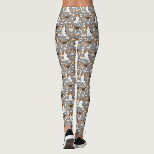Beagle Coffee-Leggings Leggings (Achterkant)