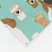Beagle Coffee Throw Blanket Fleece Deken (Hoek)