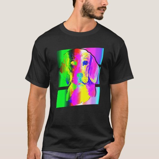 Beagle Colorful Art Animal T-shirt (Voorkant)