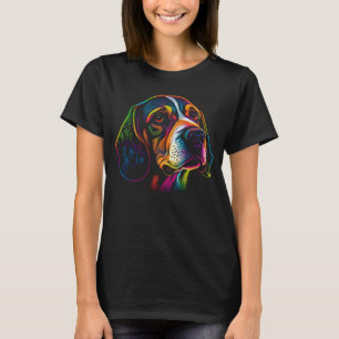 Beagle Colorful Dog Mam Pap Mannen Kinderen T-shirt