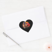 Beagle Costume Mummy Witch Pumpkin Halloween Gift Hart Sticker (Envelop)