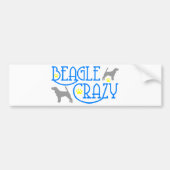 BEAGLE CRAZY BUMPERSTICKER (Voorkant)